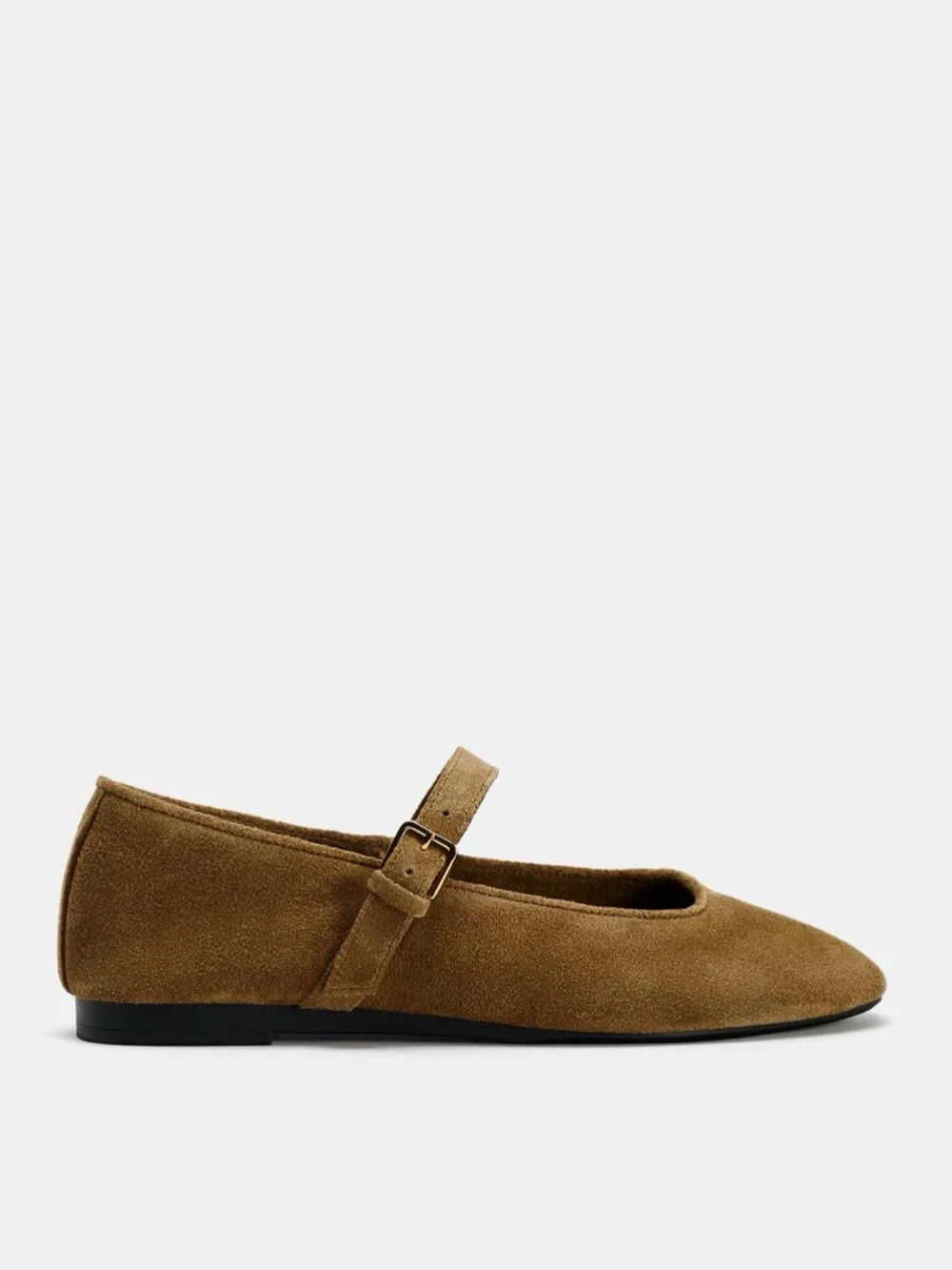 Zara Suede Ballet Flats 7.5